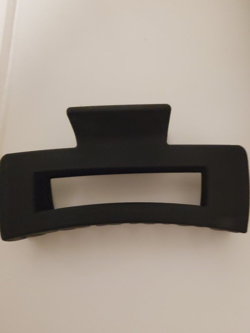 Large Matte Black Rectangular Window Claw Clip | Square Hair Jaw Clamp